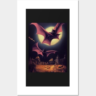 bats halloween t shirt Posters and Art